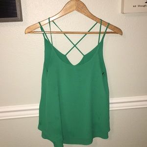 Cute green cross back tank!